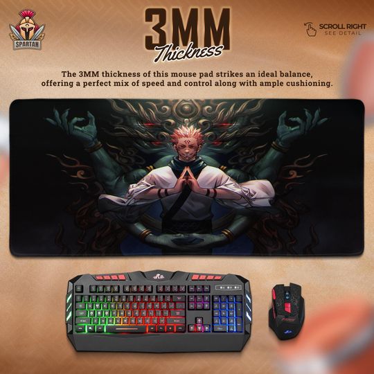 Sukuna Mouse Pad: Jujutsu Satoru Anime Desk Mat