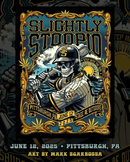 Slightly Stoopid June 12 2025 Pittsburgh PA Stage AE Vertical Poster