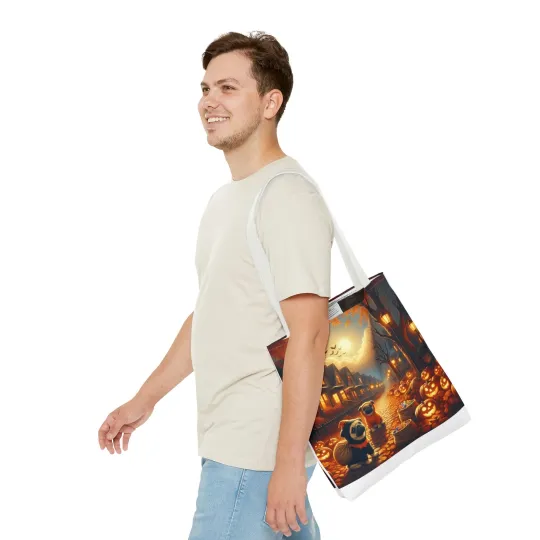 Pugs and Halloween Tote Bag