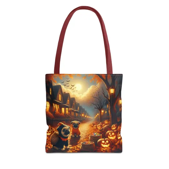 Pugs and Halloween Tote Bag