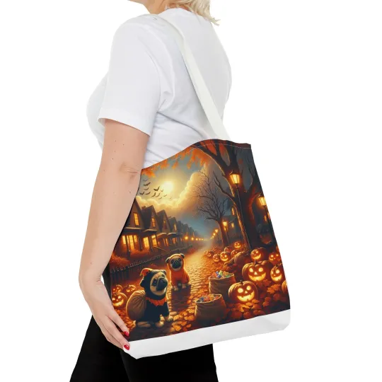 Pugs and Halloween Tote Bag