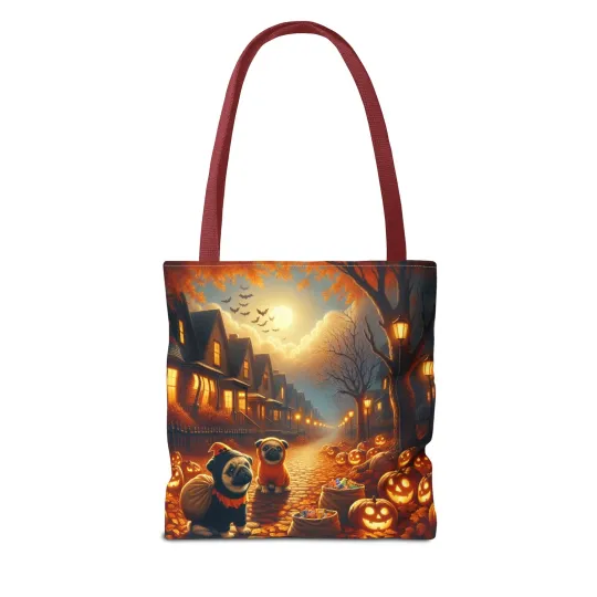 Pugs and Halloween Tote Bag