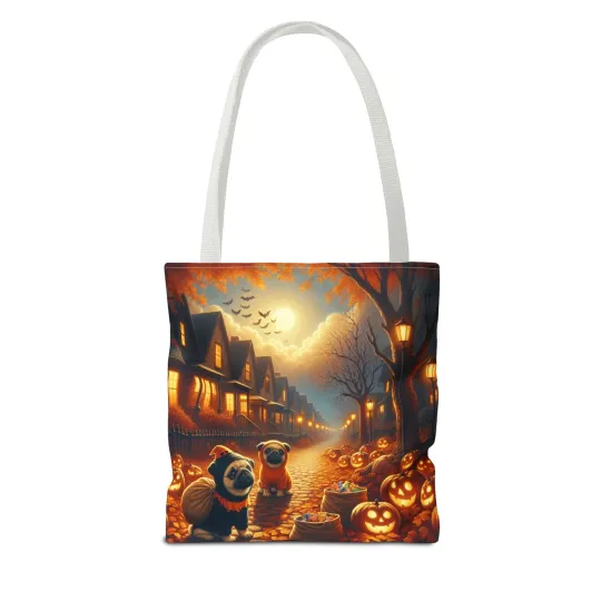 Pugs and Halloween Tote Bag