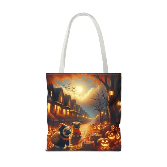Pugs and Halloween Tote Bag