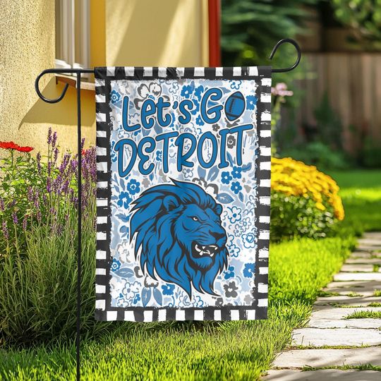 Discover Lets Go Detroit Garden Flag, Let's Go Flag, Football Team Outdoor Decor, Sports Fan Yard Decoration