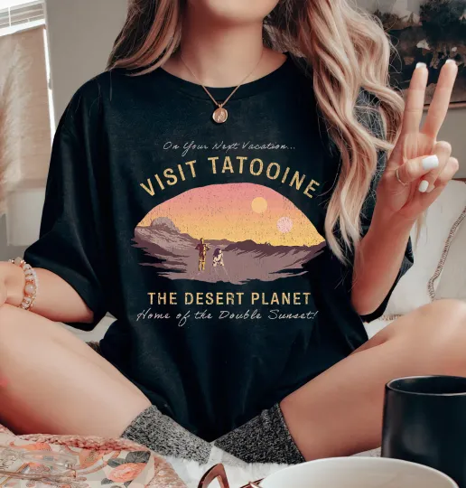 Star Wars Visit Tatooine The Desert Planet Unisex Adult Shirt Kid Tee