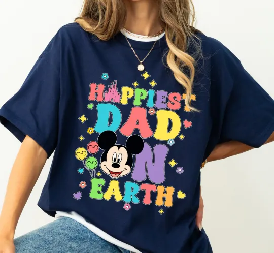 Discover Happiest Dad on Earth Disney Shirt, Disney Trip Dad Unisex Shirt