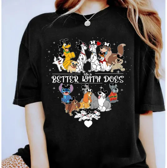 Discover Disney Dogs Life is Better With Dogs Tee Unisex Adult Kid Shirt