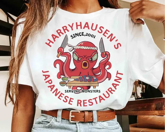 Discover Disney Octopus Chef Harryhausen's Japanese Restaurant Unisex Shirt