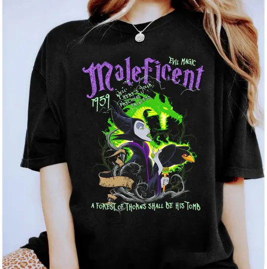 Retro Maleficent Graffiti, Sleeping Beauty Unisex Adult Kid Shirt