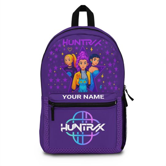 Discover Personalized K-Pop Demon Hunter Backpack | Custom Gothic School Bag | Dark Fantasy Travel Backpack for Fans | Unique Kpop Gift