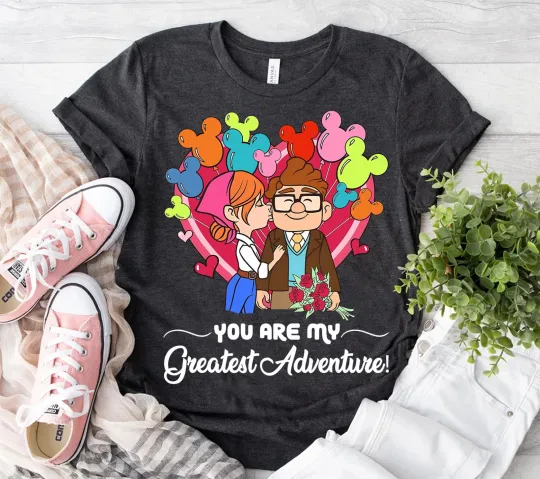 Discover Retro Carl and Ellie Disney Balloon Adventure Unisex Adult Kid Shirt