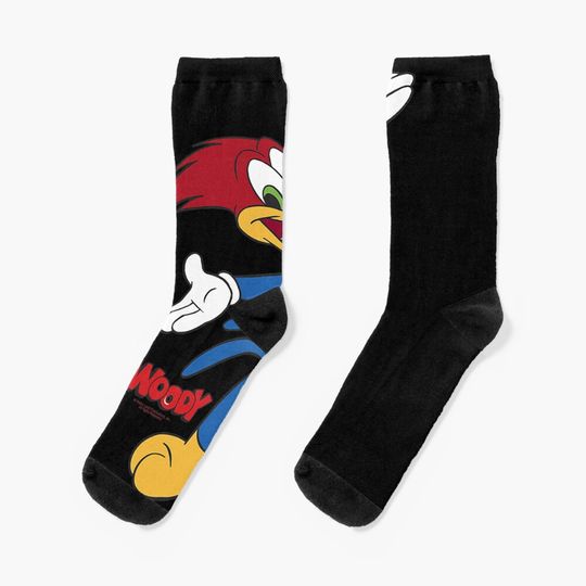 Woody Woodpecker Full Body Logo Portrait Socks