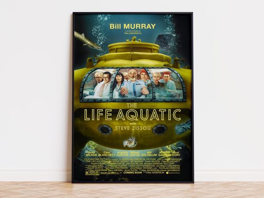 Discover The Life Aquatic with Steve Zissou - Movie Poster | Digital Download | High Quality Ready To Print