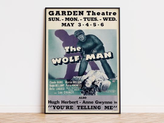 Discover The Wolf Man - Movie Poster | Digital Download | High Quality Ready To Print