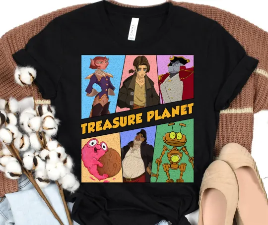 Discover Disney Treasure Planet Retro Characters Shirt Unisex Adult Kid Shirt