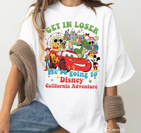 Discover Disney Characters California Adventure Get in Loser Tee Unisex Shirt