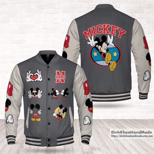 Discover Mickey Mouse Varsity Jacket, Baseball Outfit, Personalized Disney Jacket