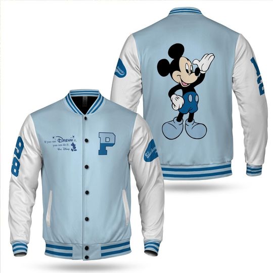 Discover Personalize Disney Character Varsity Jacket, Adult Varsity Jacket, Personalized Disney Jacket,Baseball Team Outfit, Gift for boy