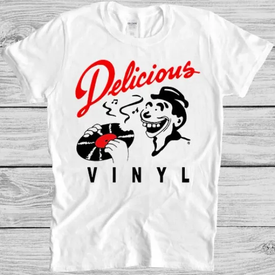 Discover Delicious Vinyl T-Shirt Music Record Label Rap Hip Hop Gift Tee