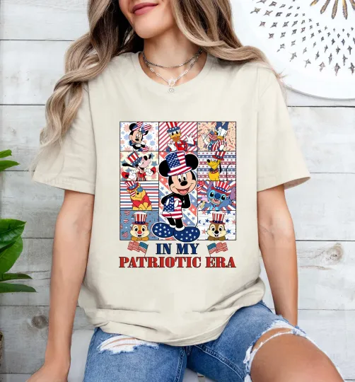 Discover Disney Happy 4th of July Shirt Mickey and Friends Unisex Adult Kid Shirt