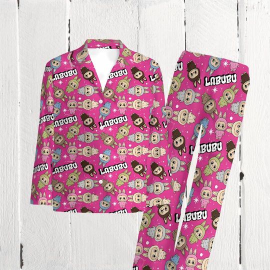 Matching Labubus Pajamas Set | Labubu PJs for Couples & Family | Disney-Inspired LoungeWear
