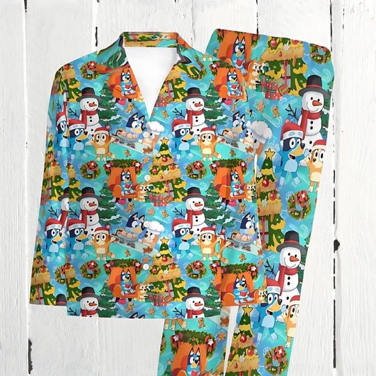 Discover Matching Christmas Pajamas Set | BlueyDad PJs for Couples & Family | Disney-Inspired LoungeWear