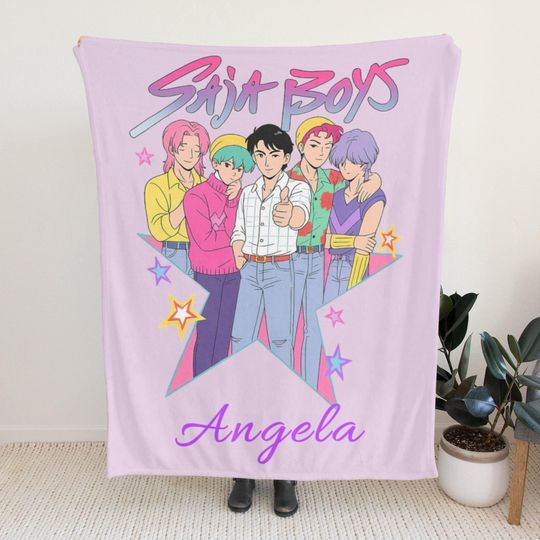 Discover Saja Boys Blanket, Custom Kpop Demon Huntrix Blanket, Kpop Fun Gift, Cozy K-Pop Demon Hunters Huntrix Blanket, Huntrix Blanket, Huntrix Fans