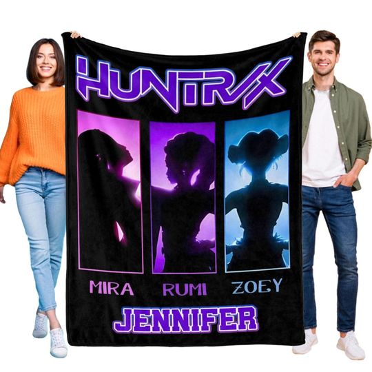 Discover Huntrix Kpop Demon Hunters Blanket, Kpop Demon Hunters Blanket, Kpop Fun Gifts, Cozy K-Pop Demon Hunters Huntrix Blanket,Anime Inspired Gift