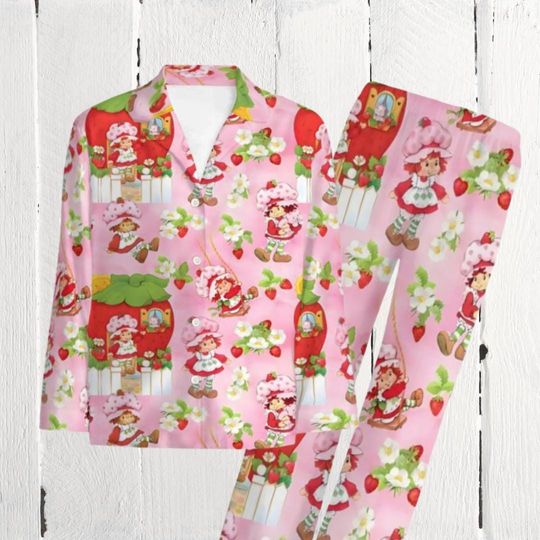 Strawberry Shortcake Pajama Set: Matching Family Christmas Loungewear