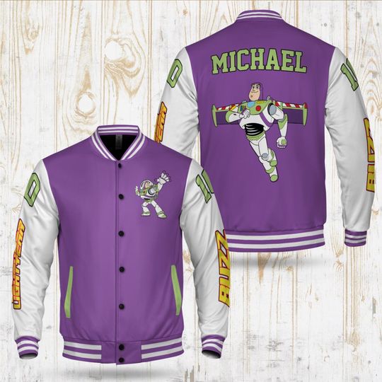 Discover Personalized Buzz Lightyear Varsity Jacket: Toy Story Inspired Baseball Outfit