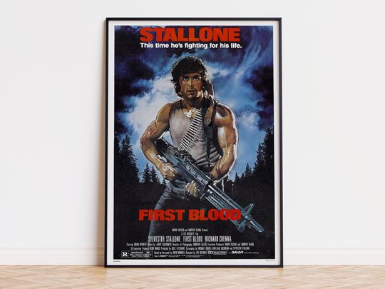 Discover First Blood - Movie Poster | Digital Download | High Quality Ready To Print