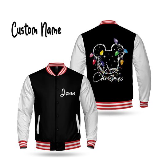 Discover Personalize Disney Couple Mouse Varsity Jacket, Adult Varsity Jacket, Personalized Disney Jacket,Baseball Team Outfit, Gift for boy