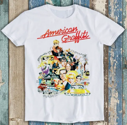 Discover American Graffiti 70s Retro Movie Poster Funny Gift Tee T Shirt M1464
