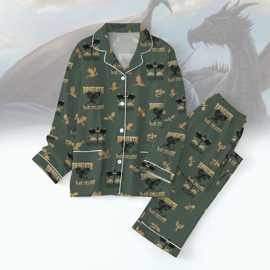 Basgiath War College Pajama Set, Fourth Wing Inspired Sleepwear, Dragon Rider Bookish PJs