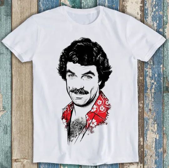 Magnum T-Shirt 666 Tom Selleck Higgins Island Hoppers Hawaii 80s Cool
