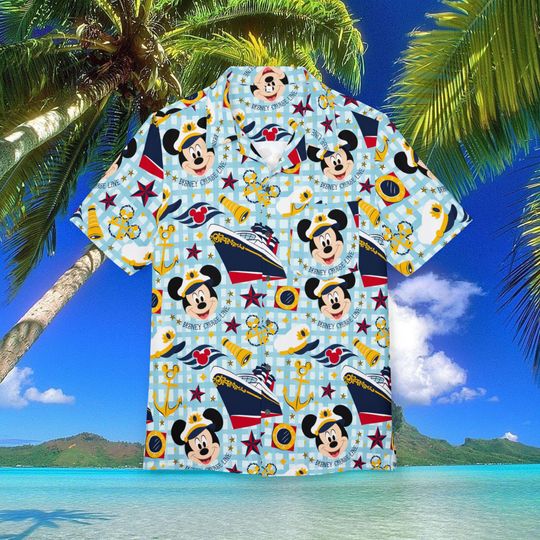 Disney Cruise Hawaiian Shirt, Mickey Mouse Disney Hawaii Shirt, Disneyland Summer Trip Button Shirt, Disney World Shirt, Vacation