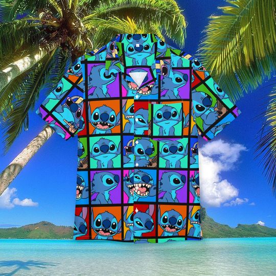 Discover Lilo and Stitch Hawaiian Shirt Unisex, Button-Down, Luau Beach Party, Summer Vacation Cruise Wear Disney Outfit Mens Disney Shirt