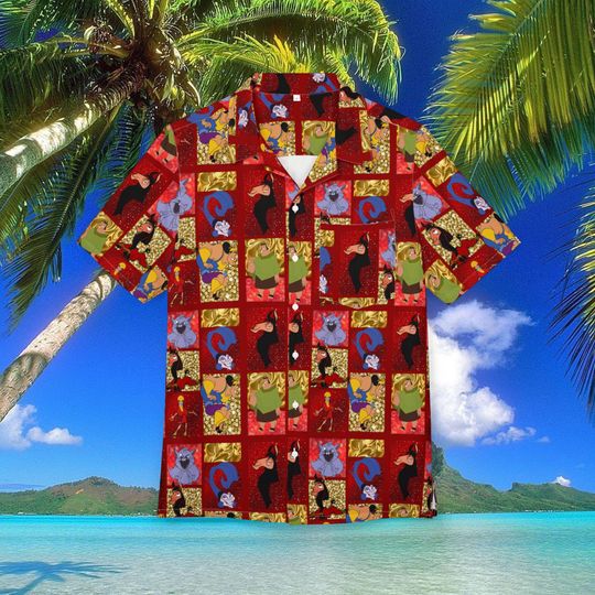 Discover Emperors New Groove Hawaiian Shirt, Kuzco Yzma Hawaii Shirt, Disneyland Summer Trip Button Shirt, Disney World Shirt, Vacation
