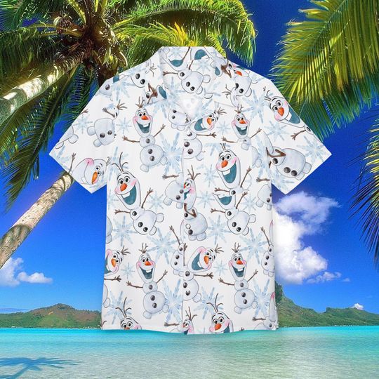 Discover Olaf Frozenn Hawaiian Shirt, Olaf Hawaii Shirt, Disneyland Summer Trip Button Shirt, Disney World Shirt, Vacation