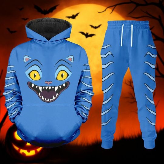 Kpop Demon Hoodie Joggers Set, Derpy Tiger Cosplay Hoodie and Joggers, Funny Kpop Hoodie, Halloween Costume Outfit for Fans