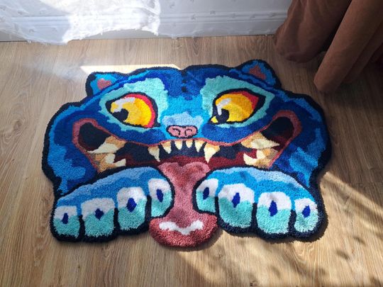 Handmade carpet, Rare rug, Tufted rug,custom tafted rug, modern home decor