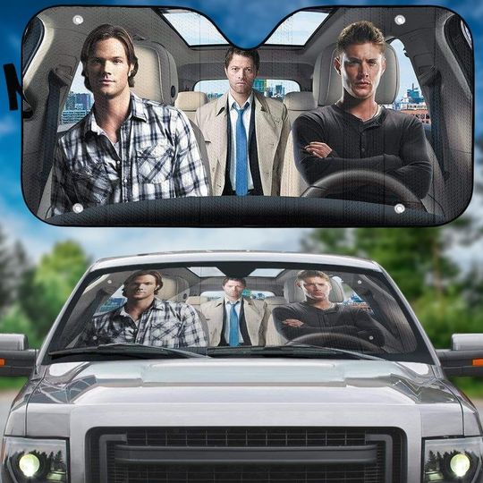 Supernatural Car Sunshade, Winchester Brother Car Windshield, Movie Auto Sunshade, Sun Visor Car, Car Decoration, Car Screen Decor