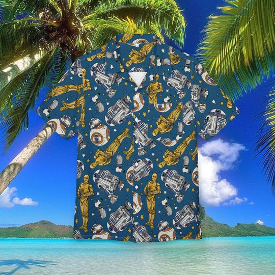 Star Wars Hawaiian Shirt Unisex, Button-Down, Luau Beach Party, Summer Vacation Cruise Wear Disney Outfit Mens Disney Shirt