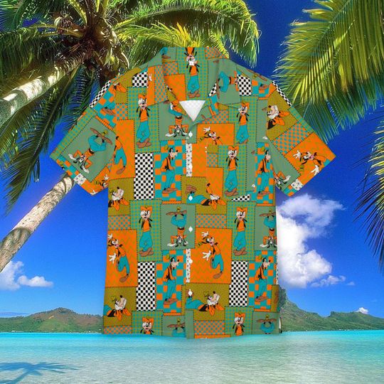 Goofy Hawaiian Shirt Unisex, Button-Down, Luau Beach Party, Summer Vacation Cruise Wear Disney Outfit Mens Disney Shirt