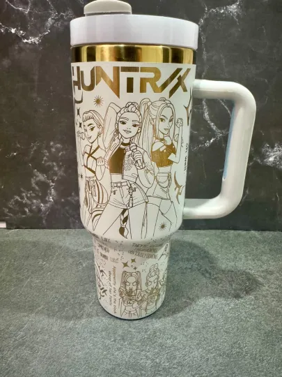 K-pop Demon Hunters 40 Ounce Tumbler Huntrix and Saha Boys