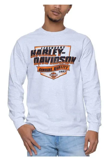H Davidson Men's Switch Shield Crew Neck Long Sleeve Shirt