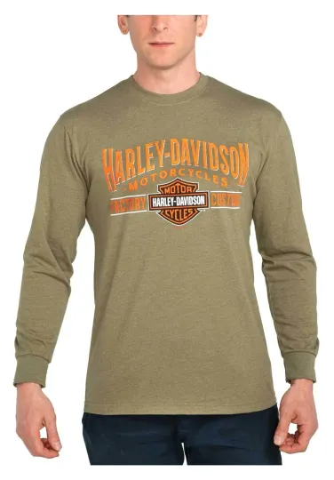 H Davidson Men's Dual Sided Long Sleeve Crew Neck Shirt