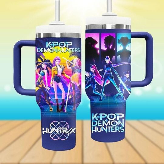 Kpop Huntrix Tumbler 40oz: Insulated Stainless Steel, Music Fan Gift