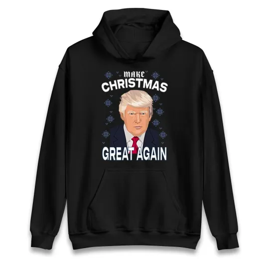 Discover Donald Trump Christmas Hoodie, Holiday Fashion